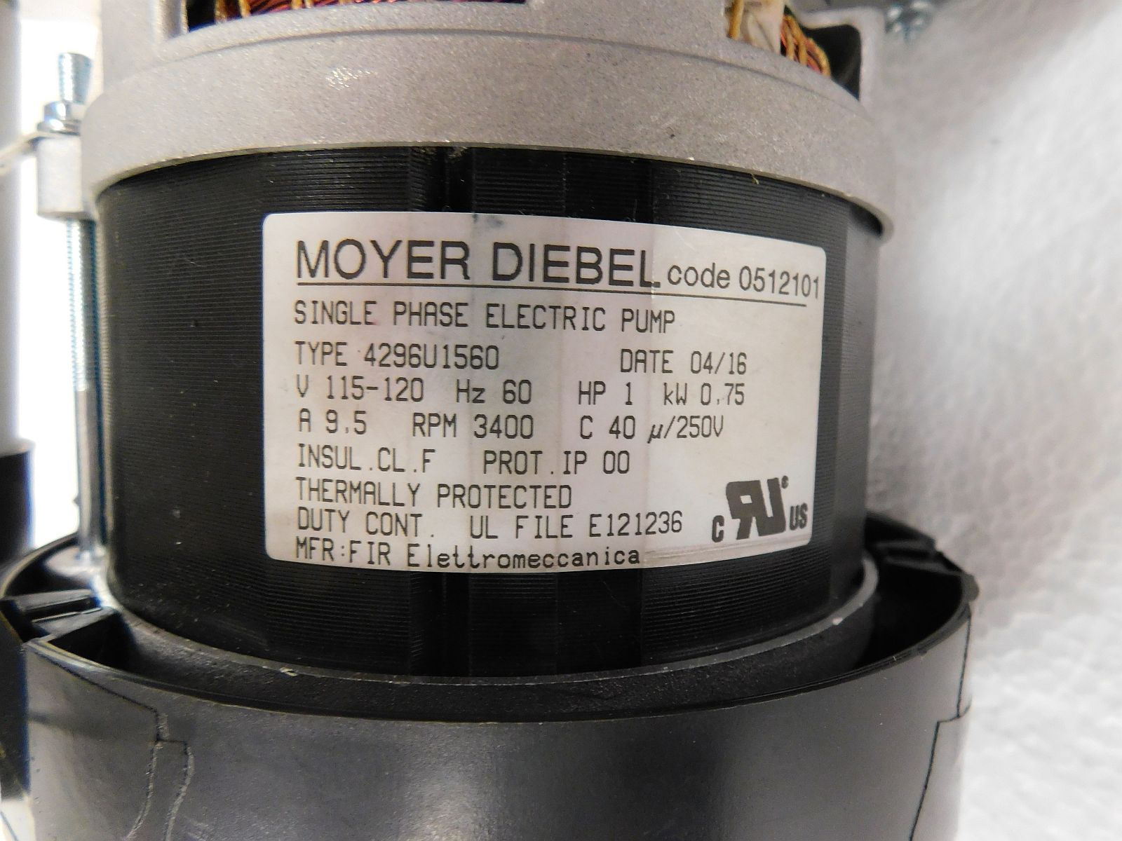 Champion Moyer Diebel 0512101 Pump 120V, 1 HP, (Fan Cover Cracked) 351HT New