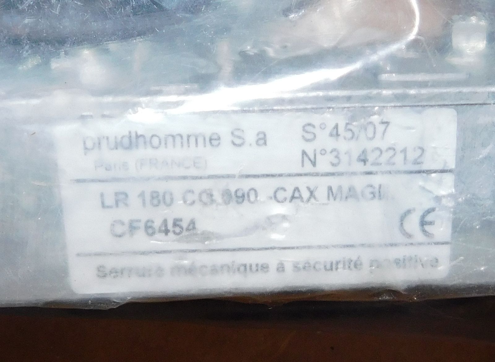 Prudhomme Elevator Lock Assembly LR180, 3142212 New