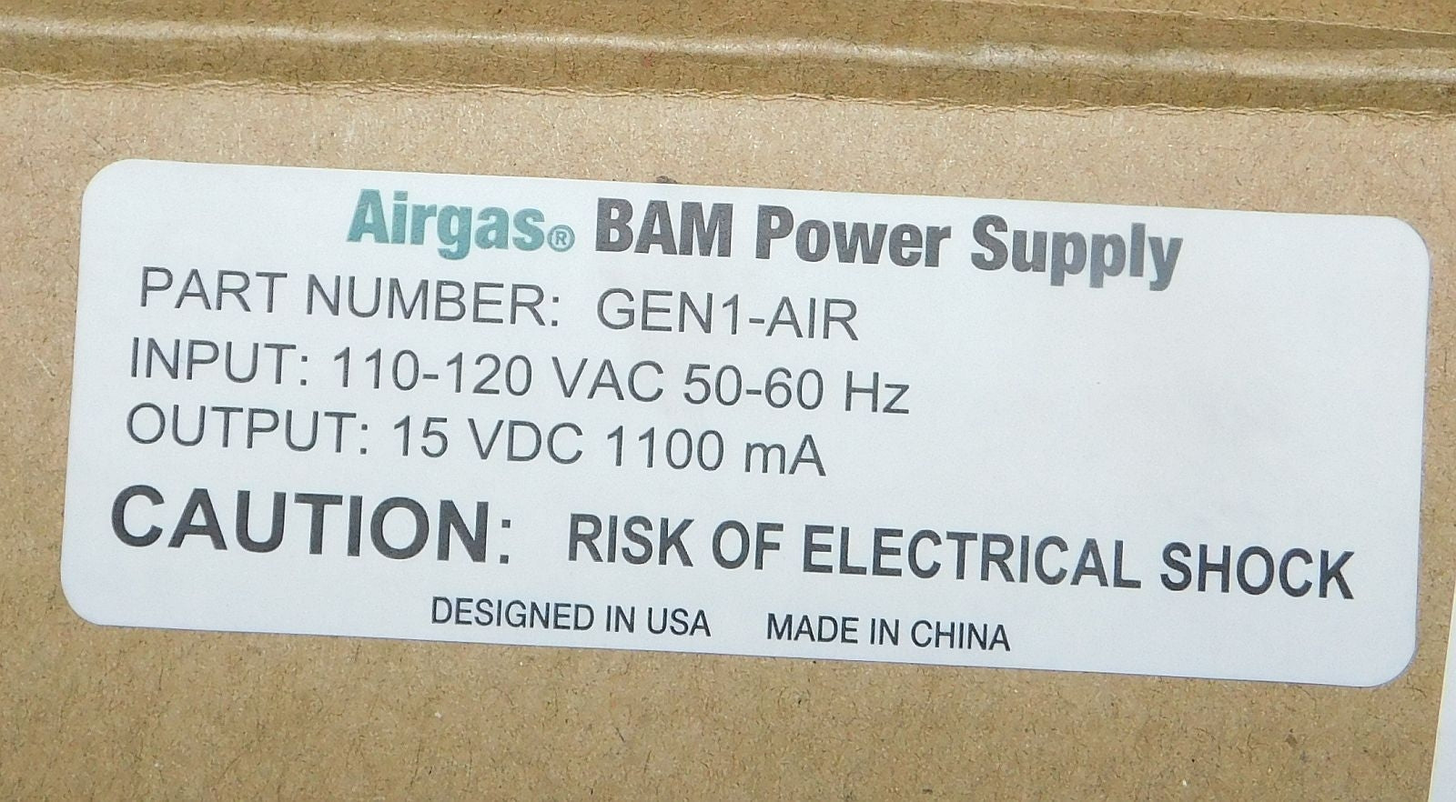 AirGas BAM Bulk Access Manager Power Supply GEN1-AIR  New