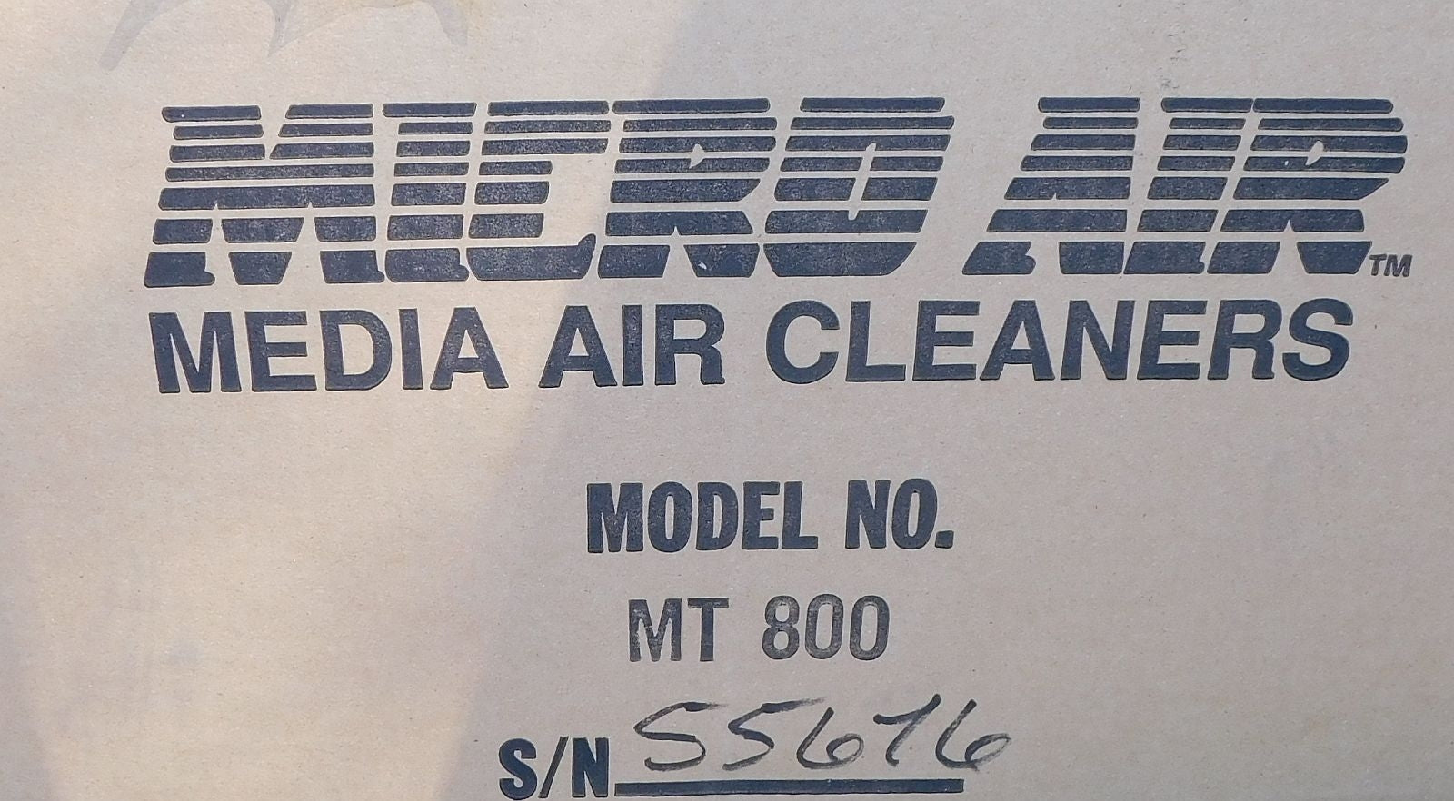 Micro Air Metal-Fab MT-800 Dust, Smoke & Fume Filter 120V 200/800 CFM  New