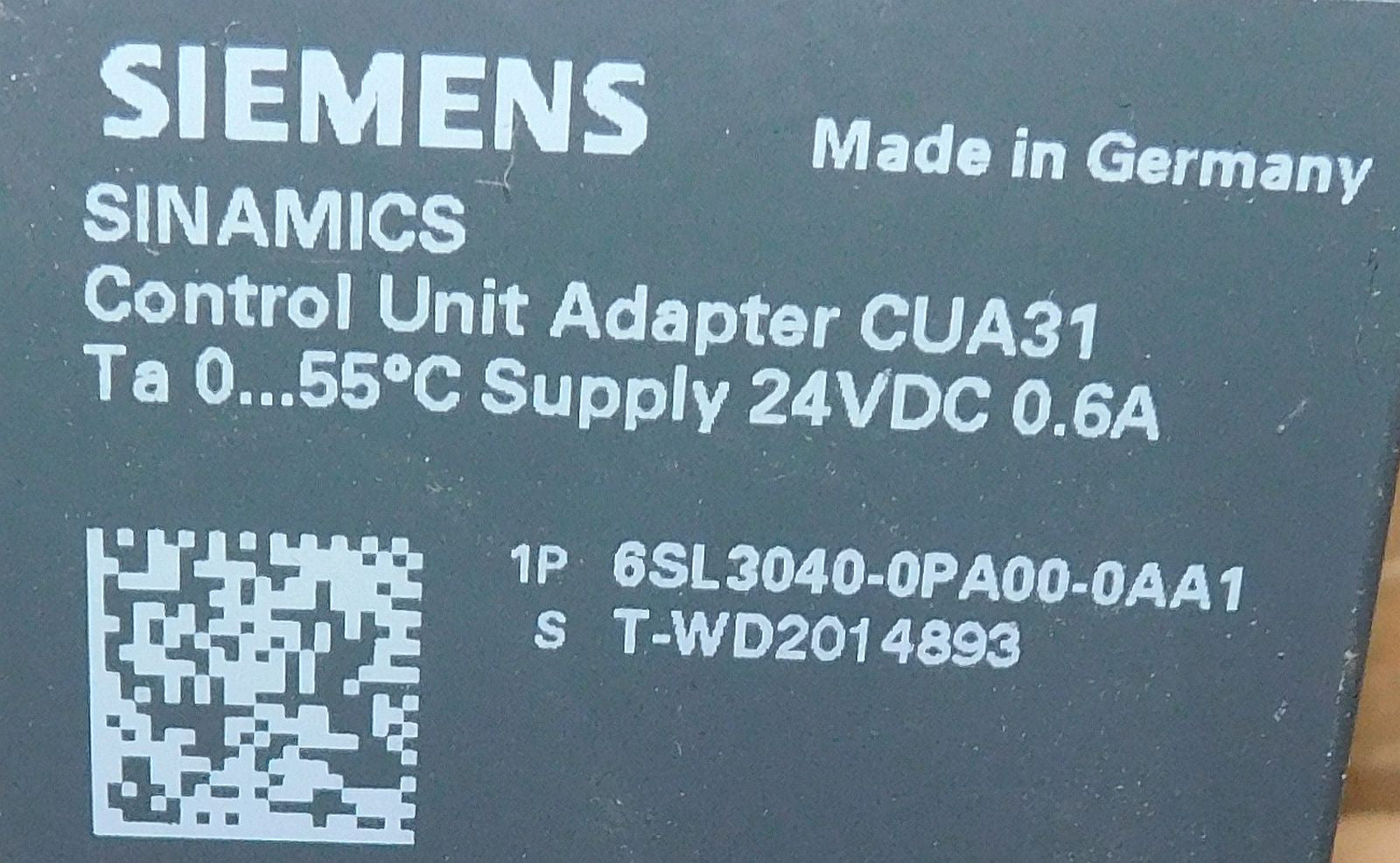 SIEMENS Sinamics 6SL3040-0PA00-0AA1 CUA31 Control Unit  Used