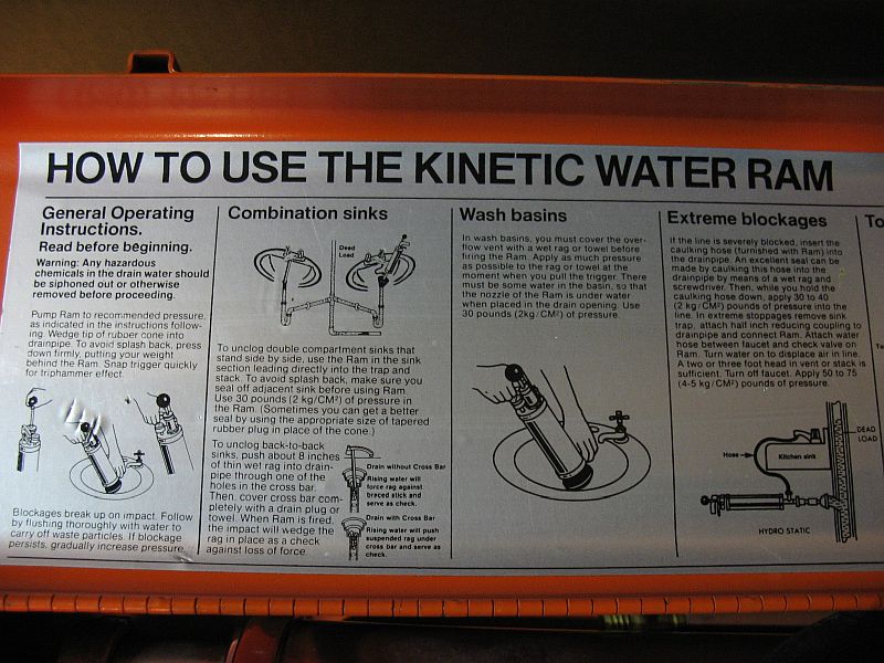 Water Ram Model "E" Kit and Box Very Clean Used